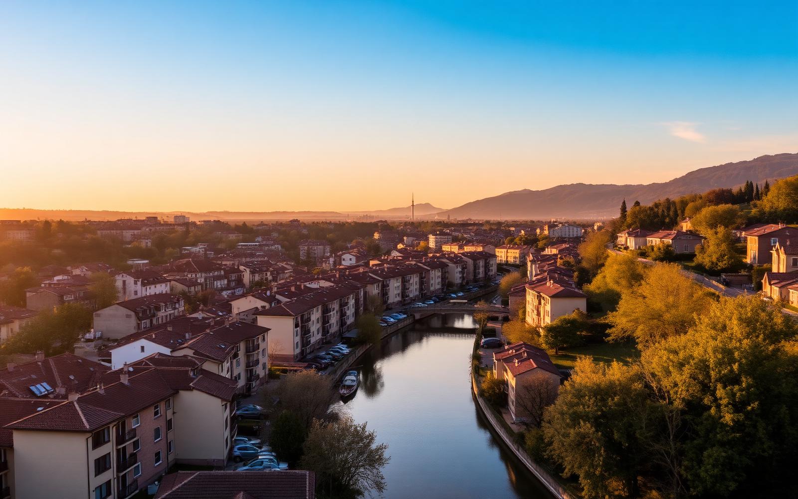 Trezzano sul Naviglio al tramonto
